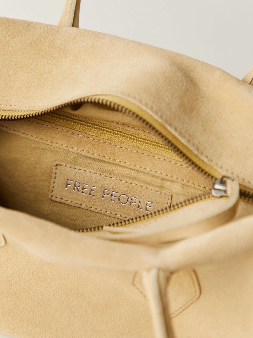 Free People Sierra Suede Shoulder Bag in Banana Cream - Picture 3 of 9